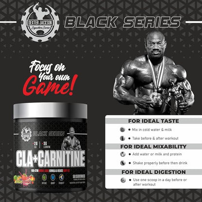 Dexter Jackson Black Series CLA + Carnitine Fruit Punch Flavour 50 Servings, 300 GM