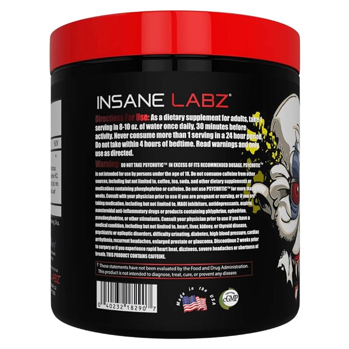 INSANE LABZ PSYCHOTIC PRE-WORKOUT 35 SERVINGS