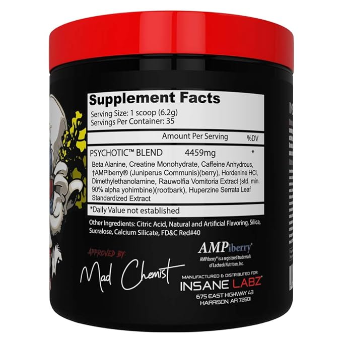 INSANE LABZ PSYCHOTIC PRE-WORKOUT 35 SERVINGS