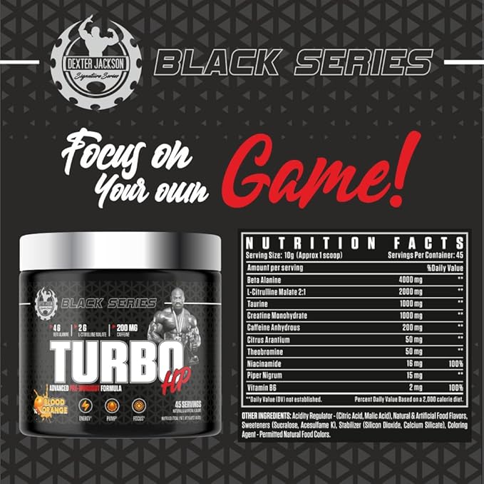 Dexter Jackson Black Series Turbo PRE WORKOUT 30 Servings