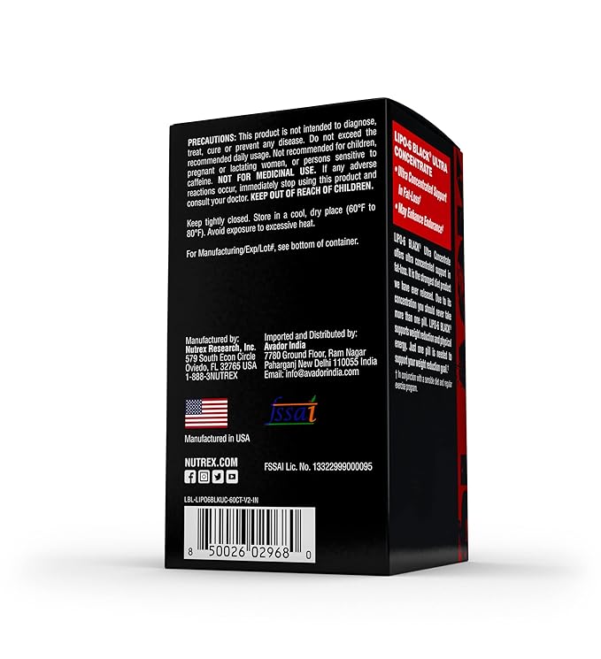 Nutrex Lipo 6 Black Ultra Concentrate 60 Caps