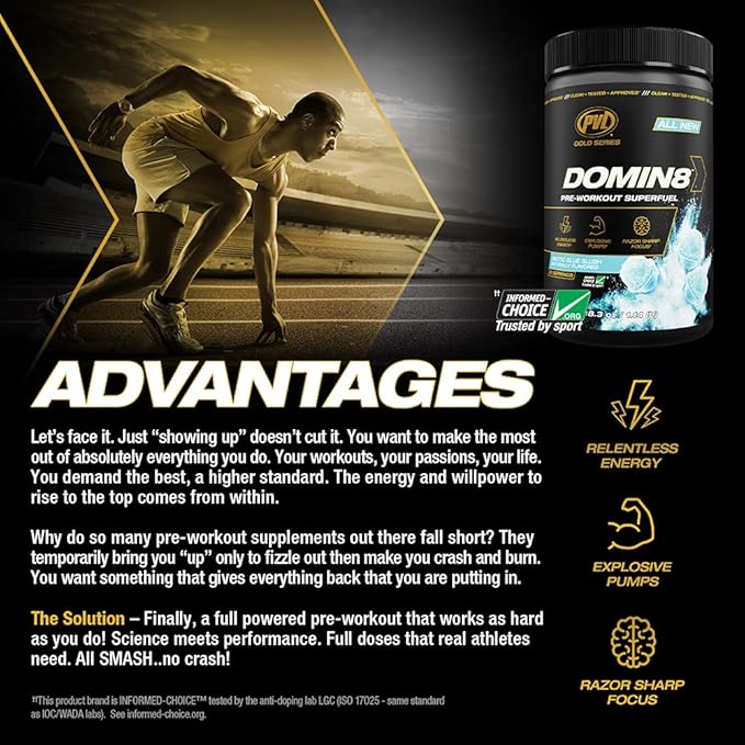 PVL DOMIN8 PRE WORKOUT 20 SERVINGS