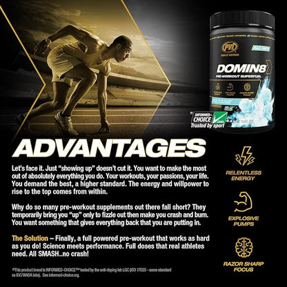 PVL DOMIN8 PRE WORKOUT 20 SERVINGS