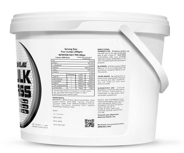 Immunelabz Bulk Mass Gainer 4 kg Chocolate Flavour