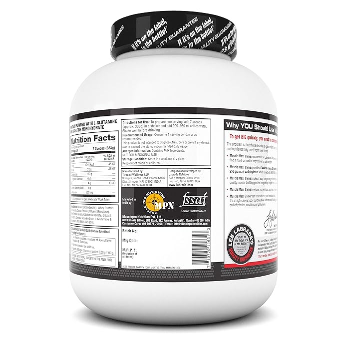 LABRADA MUSCLE MASS GAINER 3 KG