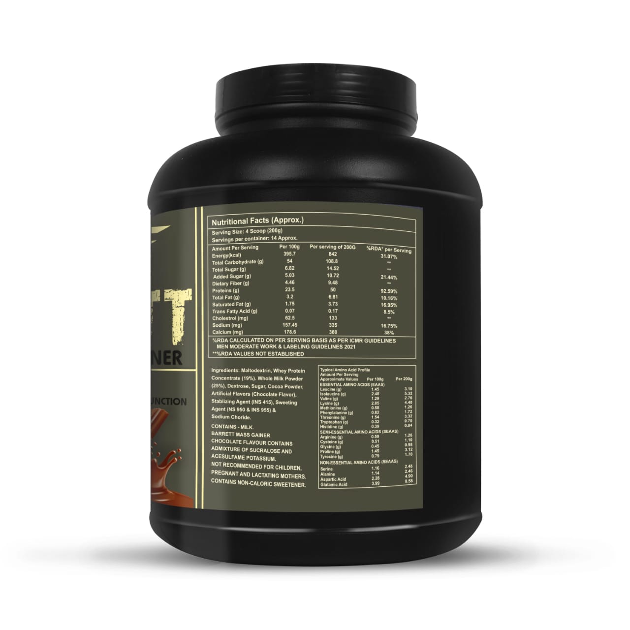 Battlefield Nutrition Barrett Mass Gainer 6LBS Chocolate Flavour