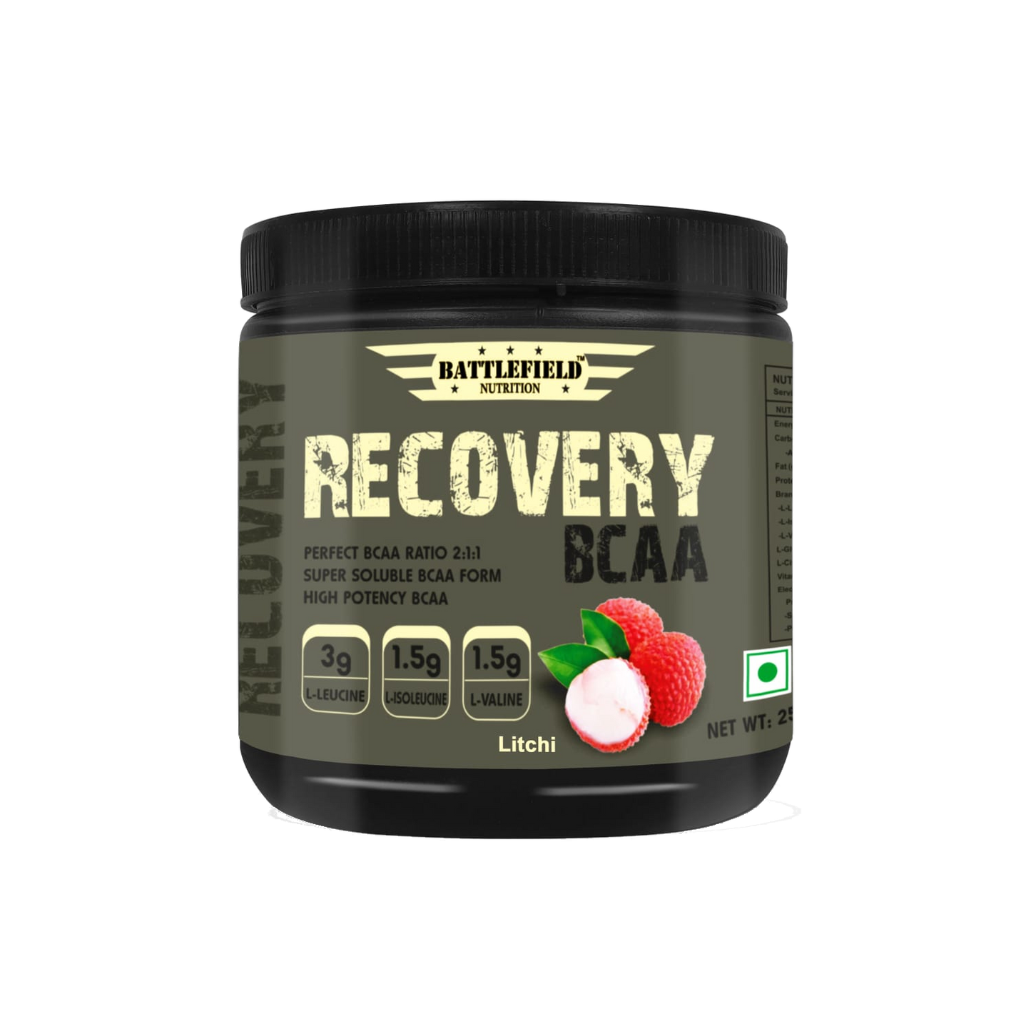 Battlefield Nutrition Recovery BCAA 30 Servings Litchi Flavour