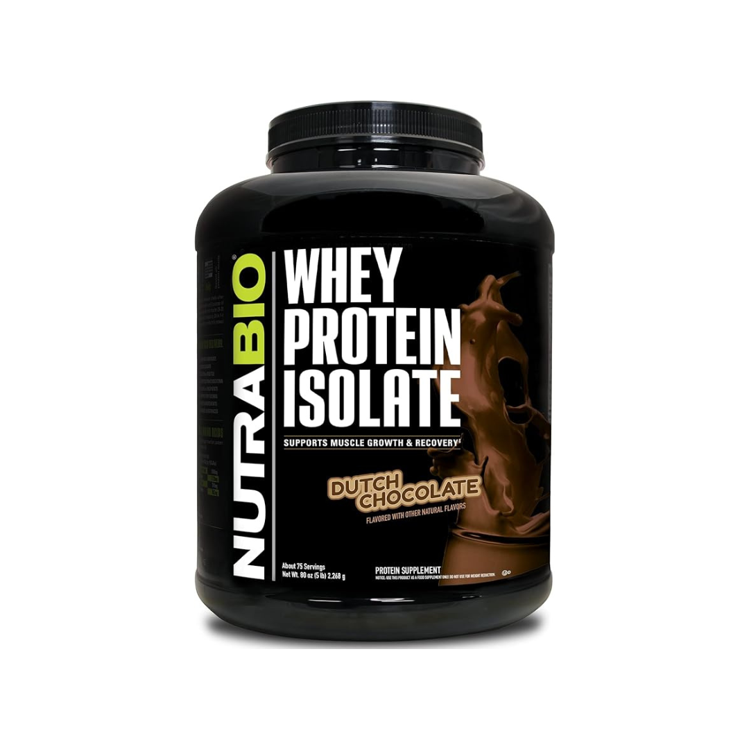 NutraBio Whey Protein Isolate 5 LBS