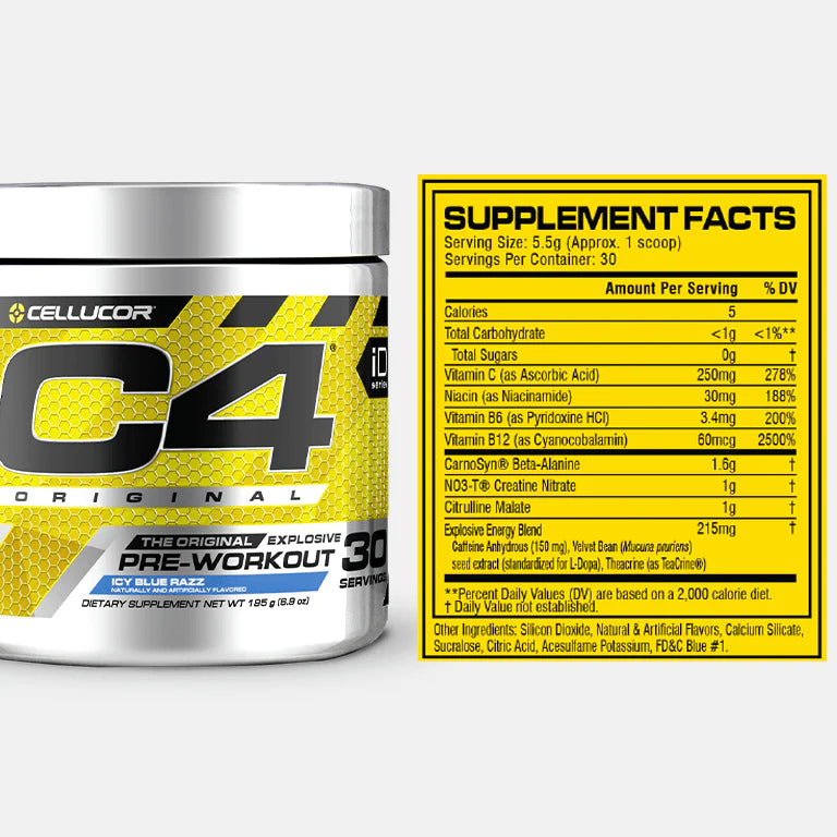 CELLUCOR C4 PRE WORKOUT 60 SERVINGS