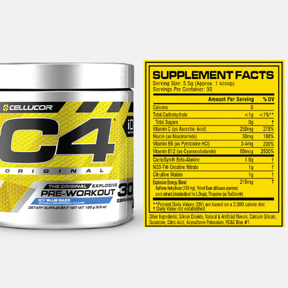 CELLUCOR C4 PRE WORKOUT 60 SERVINGS