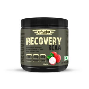 Battlefield Nutrition – Recovery BCAA (30 Servings • Litchi Flavour) | 2:1:1 Ratio | Faster Muscle Recovery