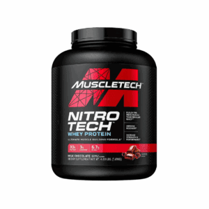 MuscleTech NitroTech Whey Protein | (1.81Kg) | 30g Protein + 3g Creatine | 6.8g BCAAs | Cookies & Cream, Milk Chocolate, Vanilla Cream, Cappuccino