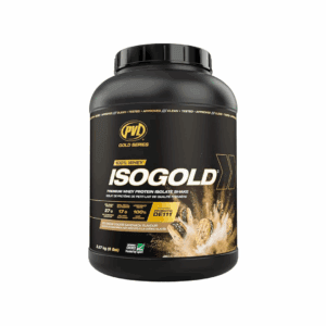 PVL ISOGOLD 100% Whey Protein Isolate (5Lbs / 2.27kg) | 27g Protein | With Probiotic DE111® | Triple Milk Chocolate Flavor