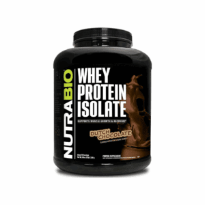 Nutrabio Whey Protein Isolate (2.27kg / 5Lbs) | 25g Protein Per Scoop | 100% Pure Isolate | Dutch Chocolate Flavor