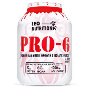LEO Nutrition – PRO-6 Advanced Iso Whey Protein (5lbs) | 22g Pure Protein | 6g BCAA | 1000mg L-Glutamine | Lean Muscle Growth Formula