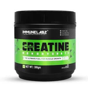 IMMUNELABZ Creatine Monohydrate (300g) | 2.0 Micronised Creatine | Muscle Strength & Performance Booster | Unflavoured