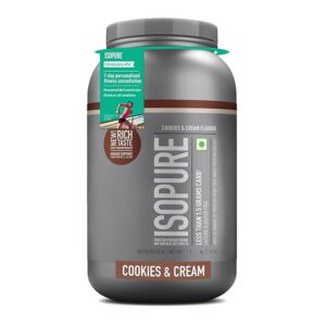 Isopure Low Carb Whey Protein Isolate (1 kg) | 25g Protein | Zero Sugar | Cookies & Cream