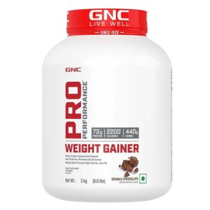 GNC Pro Performance Weight Gainer (3kg / 6.6Lbs) | High Calorie Mass Gainer | 50g Protein Per Serving | Double Chocolate Flavor