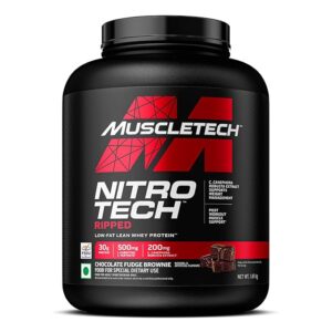 MuscleTech Nitro-Tech Whey Protein (4 lbs) | 30g Protein | Whey + Isolate | Fast Absorption | Rich Chocolate Flavour