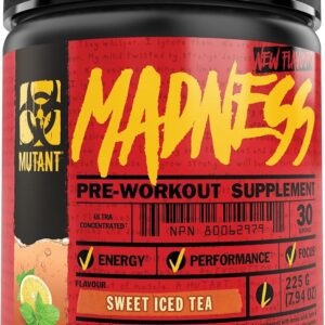 Mutant Madness pre-workout sweet iced tea 225g, 30 Serving