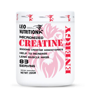 Leo Nutrition Nutrition– Micronized Creatine Powder (250g • Unflavoured) | 100% Micronized | 83 Servings | Strength & Power Booster