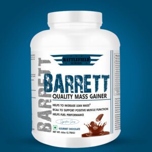 Battlefield Nutrition – White Series – Barrett Quality Mass Gainer (6lbs) | 50g Protein | Gourmet Chocolate