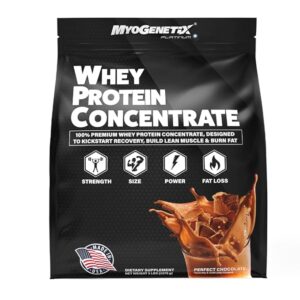 Myogenetix Platinum Whey Protein Concentrate 5Lbs (2.27kg) | High Protein for Muscle Growth & Recovery | Perfect Chocolate Flavor