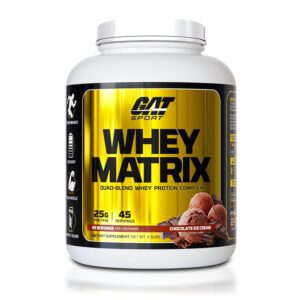 GAT Sport Whey Matrix Quad Blend Protein (4.5 lbs) | 25g Protein Per Serving | Chocolate Ice Cream Flavor