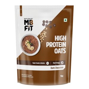 MuscleBlaze MB Fit – High Protein Oats (1kg) | 22g Protein | High Fibre | Dark Chocolate