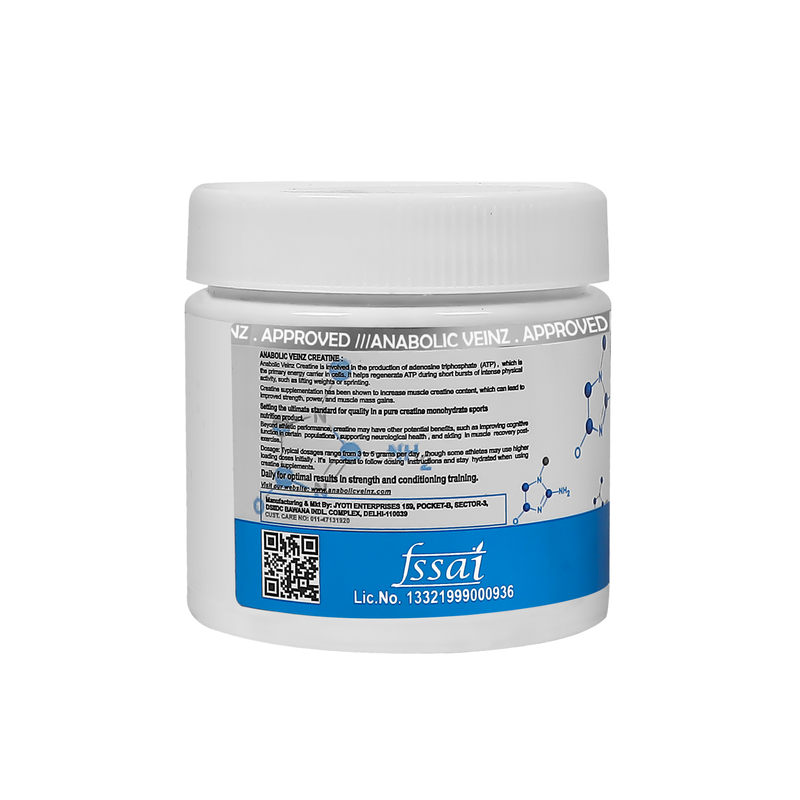 Anabolic Veinz Nutrition - Creatine Monohydrate | (250g/100g) - Image 5