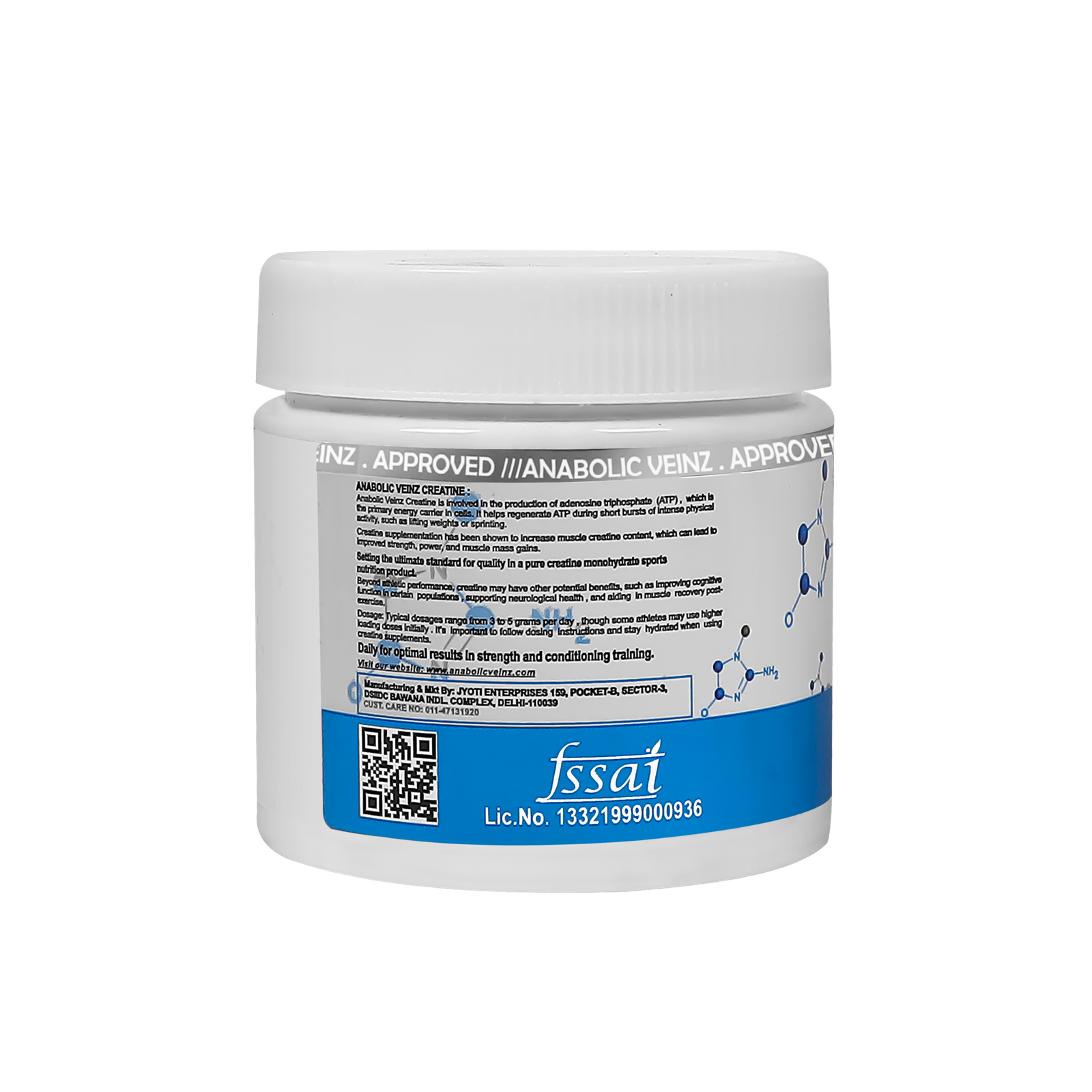 Anabolic Veinz Nutrition - Creatine Monohydrate | (250g/100g) - Image 6