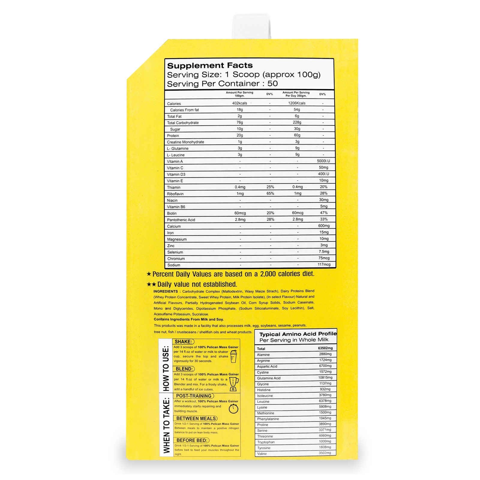 Pelican Nutrition - Mass Gainer | (2.5Kg/5Kg) | 15g Protein | Free Shaker - Image 6