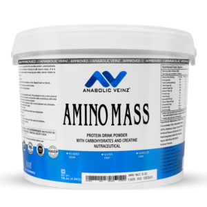 Anabolic Veinz Nutrition - Amino Mass Gainer | (4.5Kg/2.75Kg/1Kg) | 23.5g Protein | Free Shaker