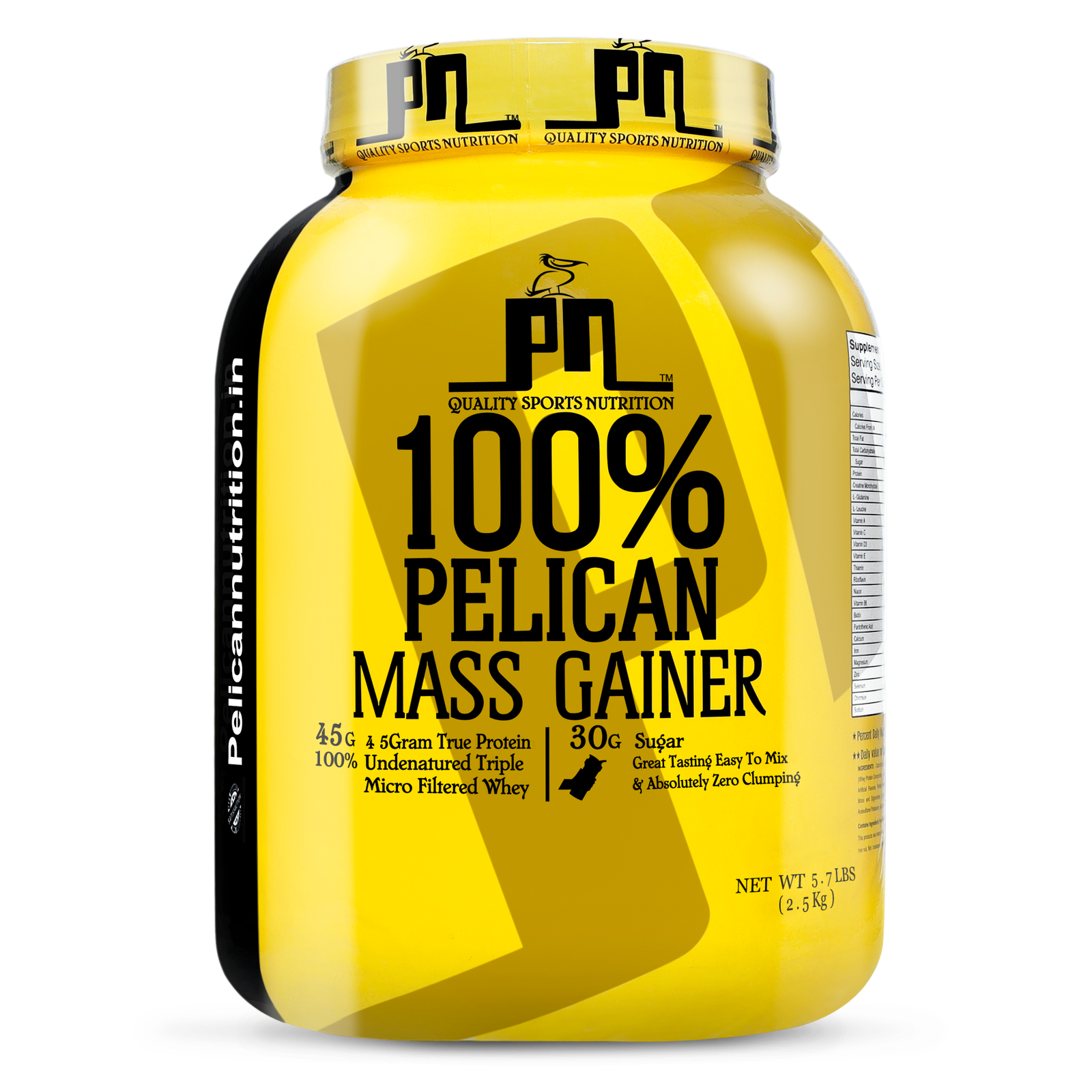 Pelican Nutrition - Mass Gainer | (2.5Kg/5Kg) | 15g Protein | Free Shaker