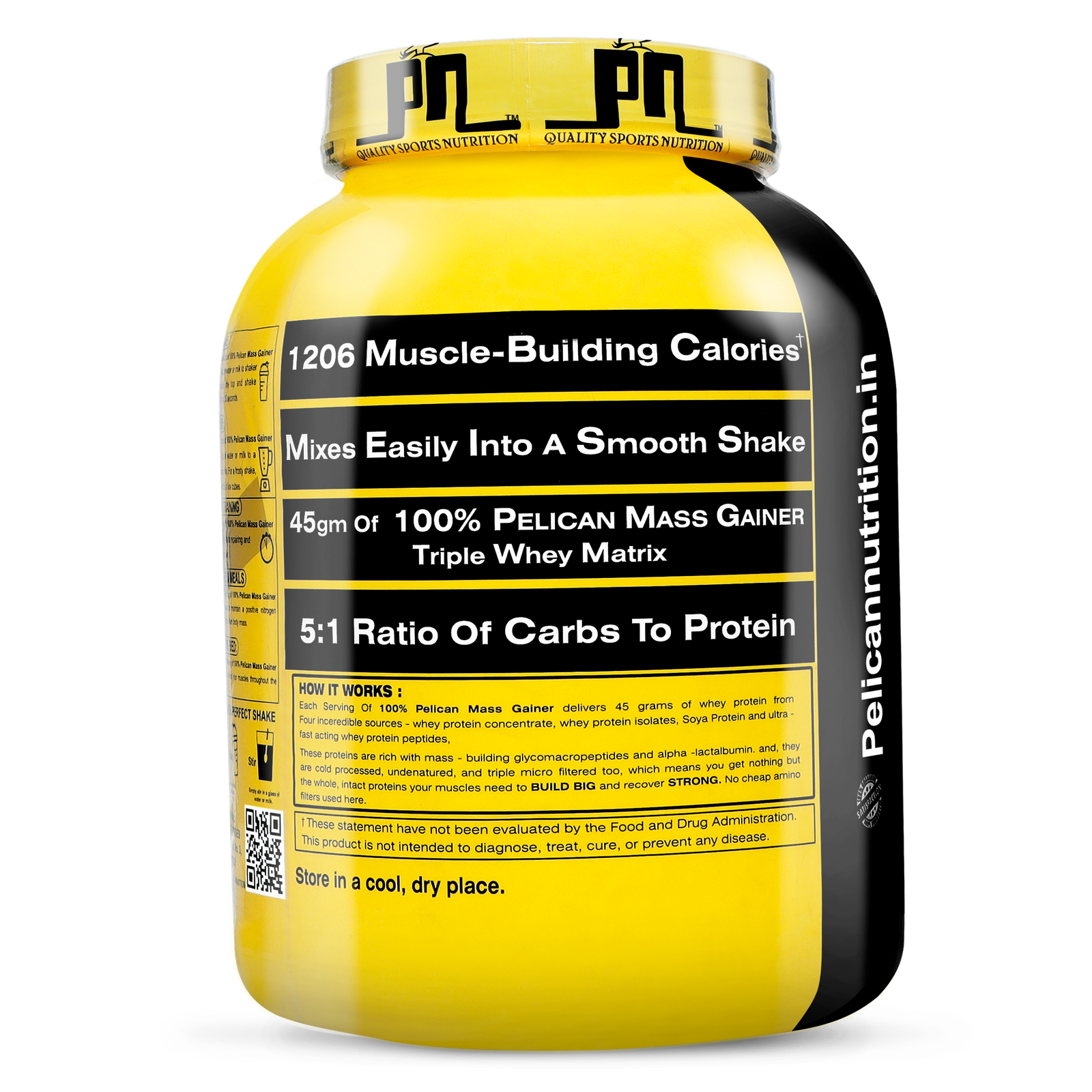 Pelican Nutrition - Mass Gainer | (2.5Kg/5Kg) | 15g Protein | Free Shaker - Image 3