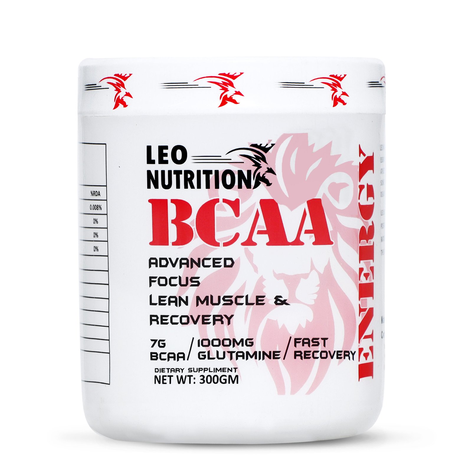 Leo Nutrition BCAA | Advanced Amino Acid Formula for Muscle Recovery & Performance Support | 300g