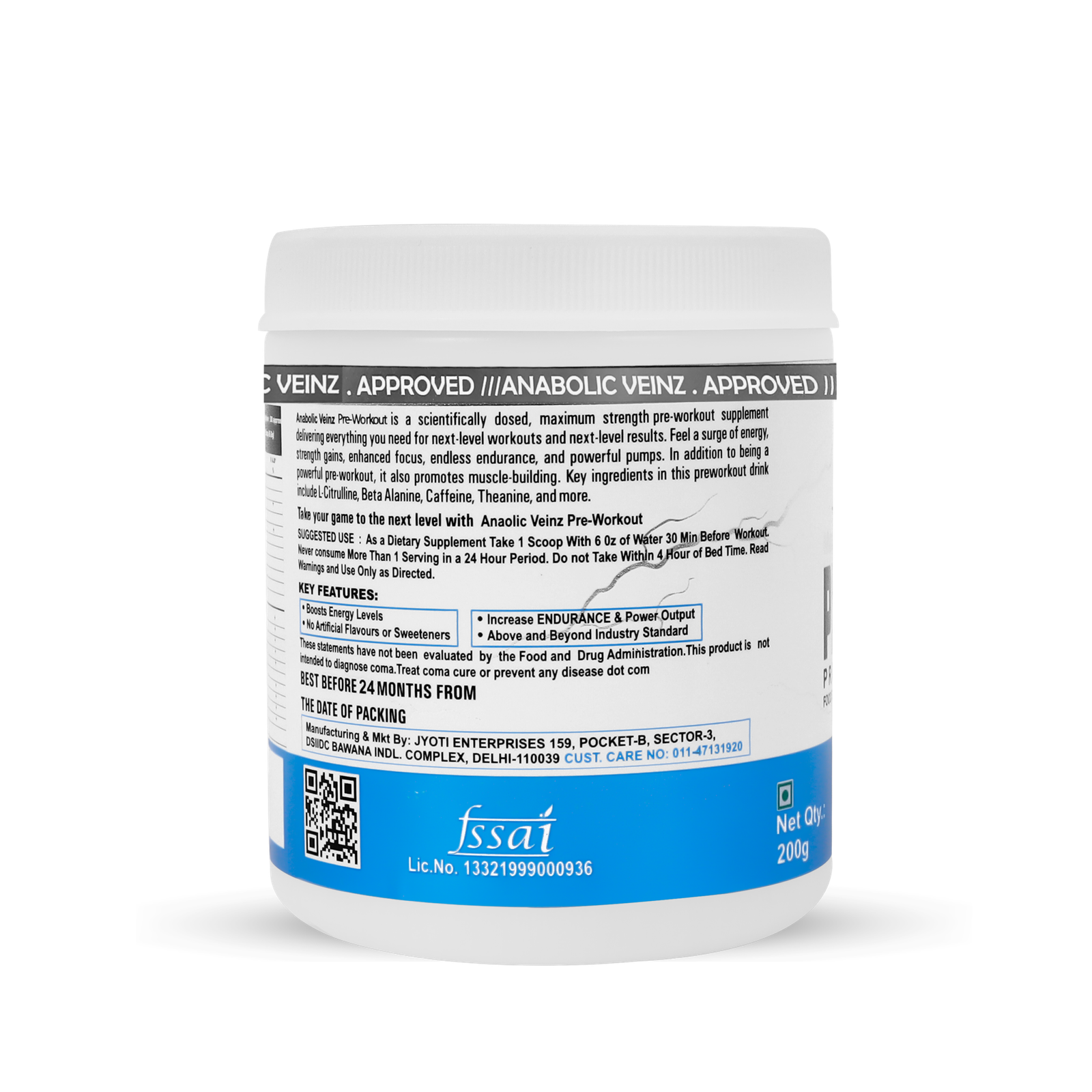 Anabolic Veinz Nutrition - Pre-Workout | (200g) - Image 3