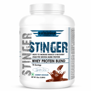 Battlefield Nutrition Stinger Whey Protein | White Series | 25g Protein Per Serving Advanced Formula for Lean Muscle Growth & Faster Recovery Support | 5lbs