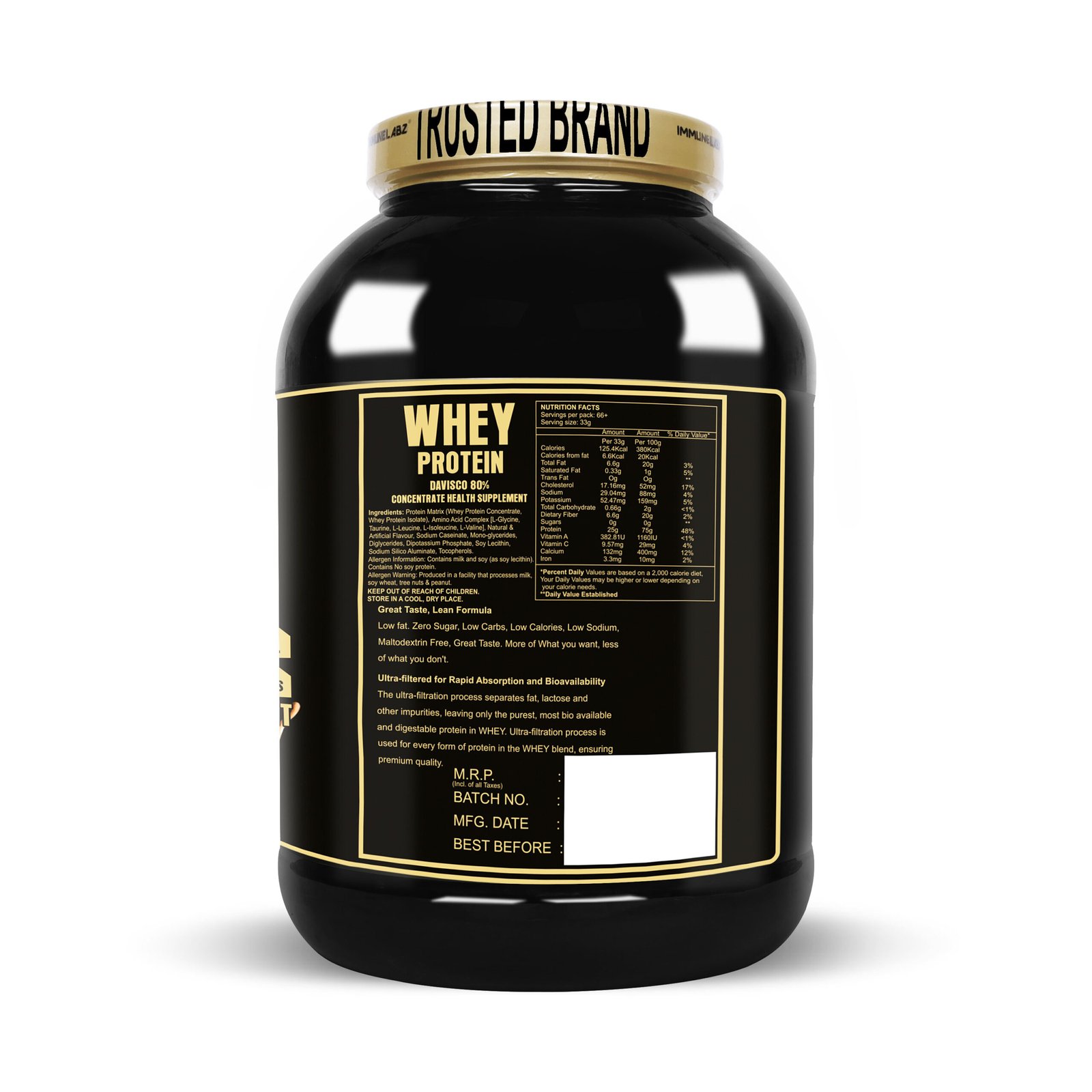 Immunelabz Nutrition - Whey Protein Davisco 80% (Gold Series) - Image 2