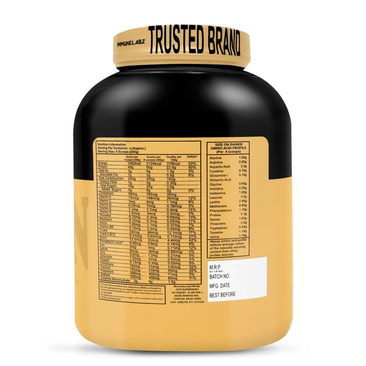 Immunelabz Nutrition - Size On Mass Gainer - Image 3