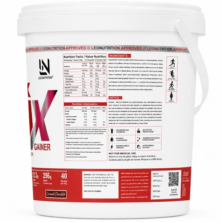 Leo Nutrition Bulk Max Muscle Mass Gainer | 10lbs / 6lbs - Image 5