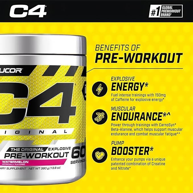 Cellucor C4 Original Pre Workout Powder | Sugar Free for Men & Women | (60 Servings, Watermelon) - Image 2