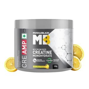 MuscleBlaze Micronised Creatine Monohydrate CreAMP Powder | (30 Servings, 120g) | Trustified Certified Creatine