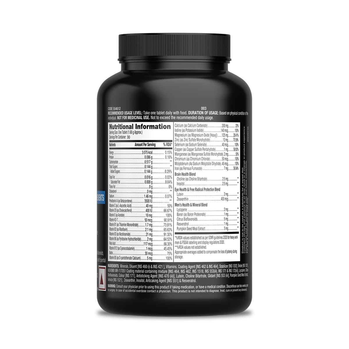 GNC Mega Men One Daily Multivitamin for Men | Promotes Men's Well-Being | Supports Muscle Function | Boosts Immunity | Improves Memory & Focus | 32 Premium Ingredients | 30 Tablets - Image 5