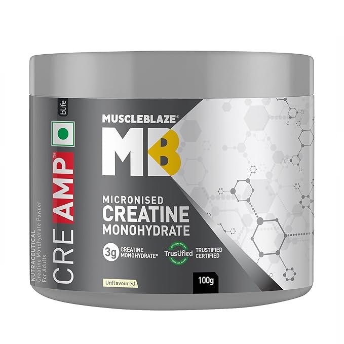 MuscleBlaze Micronised Creatine Monohydrate CreAMP Powder | (30 Servings, 120g) | Trustified Certified Creatine - Image 2