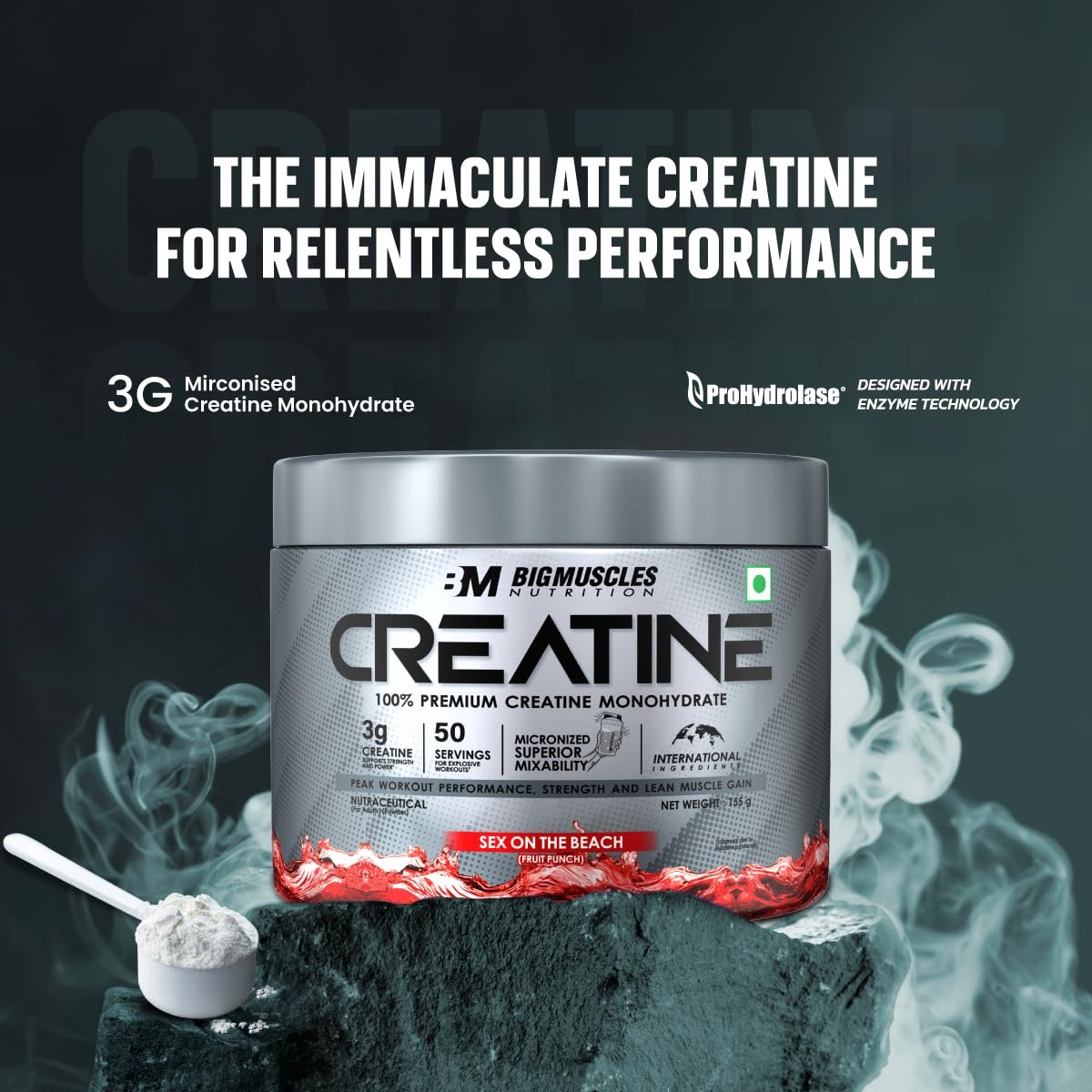 Bigmuscles Nutrition Creatine 102g | Micronized Creatine Monohydrate To Support Lean Muscle Repair & Recovery | Increase Strength & Athletic Performance,Powder - Image 5