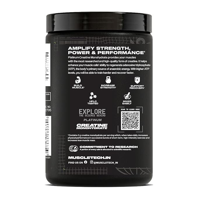 MuscleTech Platinum Creatine Micronized Powder | 81 Servings | Creatine Monohydrate | Supports Strength, Power & Muscle Recovery | MuscleTech Creatine Unflavoured - 250g - Image 2