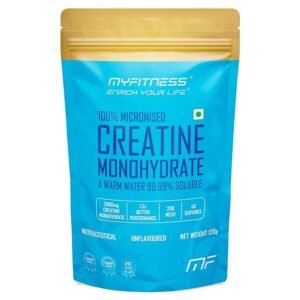 Myfitness Creatine Powder | Pure Micronised Creatine Monohydrate | Pre Workout Supplement | 40 Servings | Unflavoured | 120g