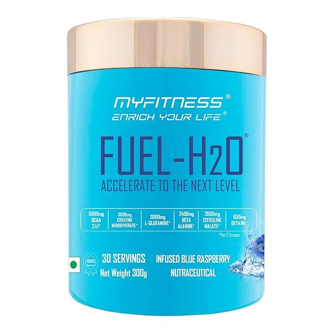 Myfitness Fuel H2O | Pre workout For Men And Women | Non-Caffeine Preworkout | 300g | 30 Servings