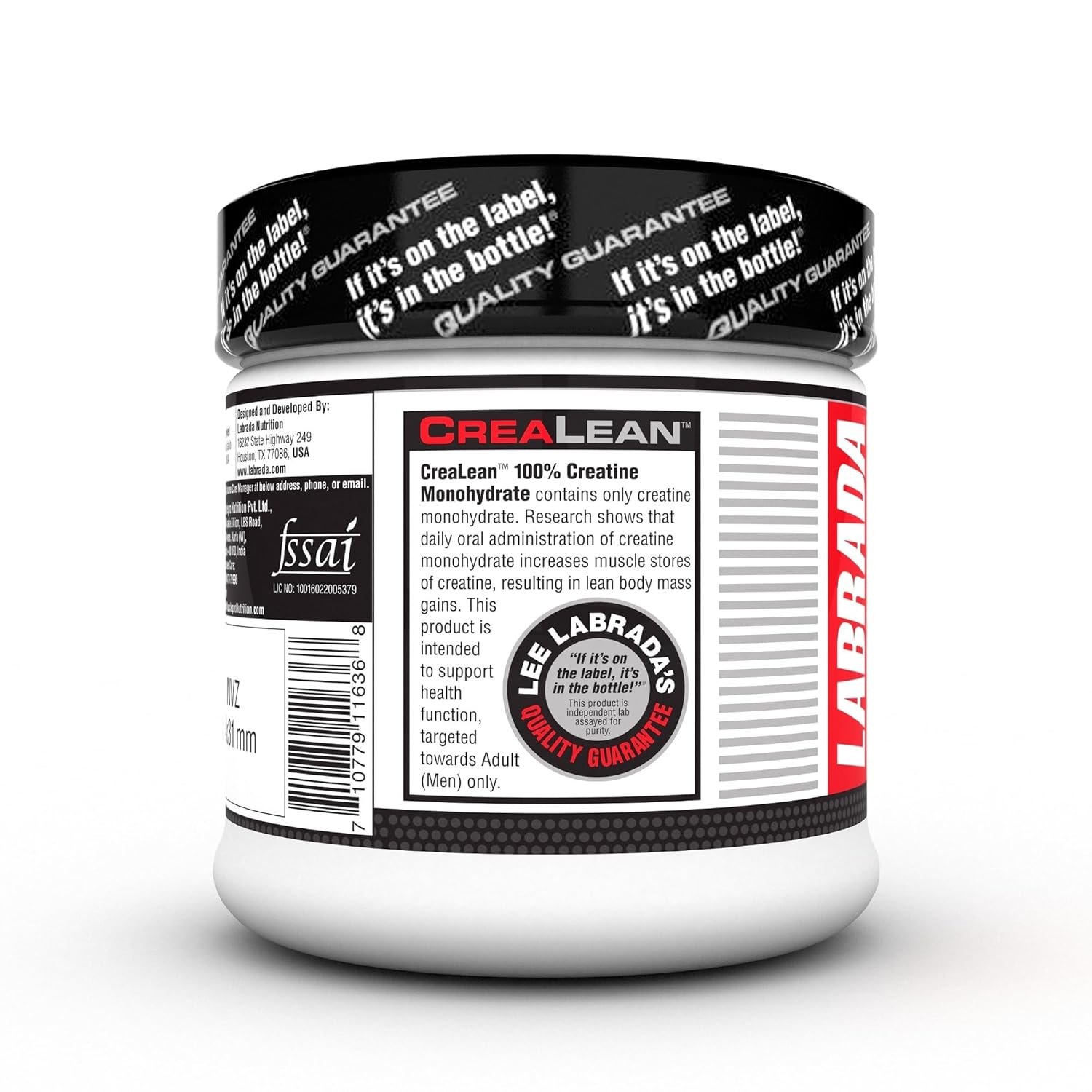 Labrada CreaLean Powder | Post Workout | Sustain longer workout | Muscle Repair & Recovery | 3g Creatine Monohydrate,For 83 Servings | 0.55 lbs (250 gm) - Image 2
